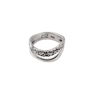 Crater Crevice Ring — front view