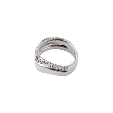 Crater Crevice Ring — left side view