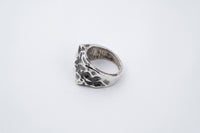 Wave Crest Signet Ring