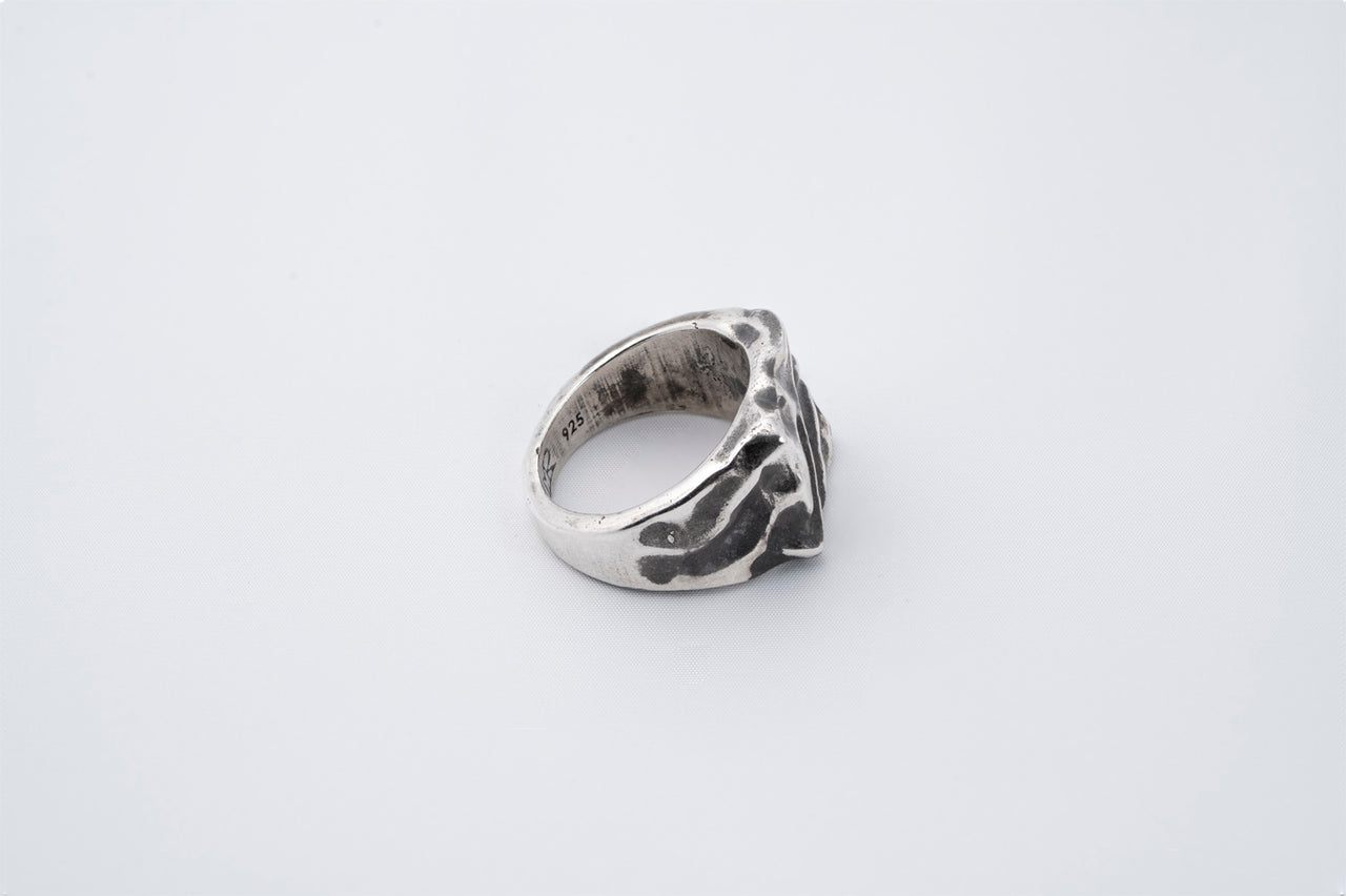 Wave Crest Signet Ring